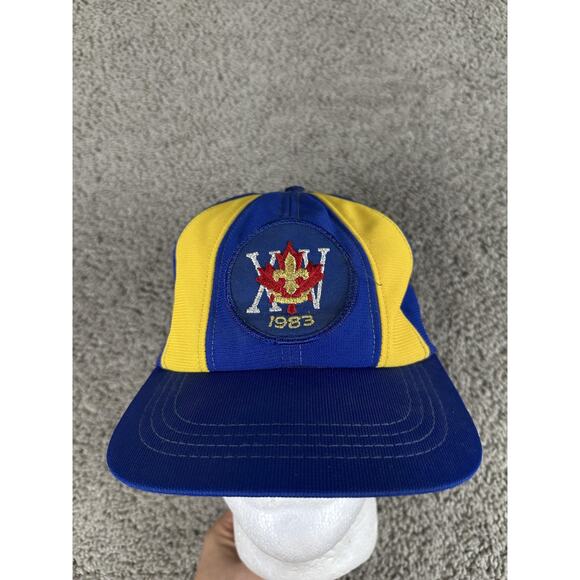 Vintage 11th World Scout Jamboree Hat Cap Snap Back Embroidered Mens 80s - Picture 2 of 10